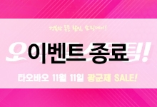 타오바오 11월 11일 광군제 SALE 이벤트 ★ 오직 포스트팀! ★